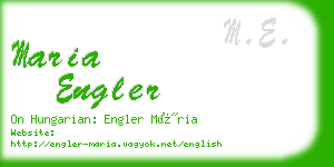 maria engler business card